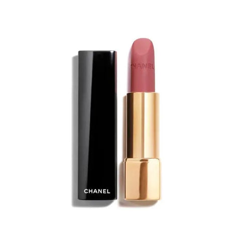 Chanel Rouge Allure Velvet luminous matte lip color in shade 69 Abstrait, featuring a sleek lipstick bullet and elegant packaging.