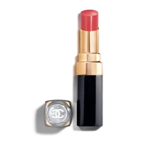 Chanel Rouge Coco Flash 144 Move lipstick in sleek packaging, displayed with its vibrant coral shade and elegant design.
