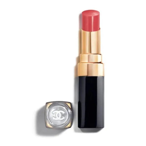 Chanel Rouge Coco Flash lipstick in shade 144 Move, displayed with packaging, showcasing the vibrant color and sleek design.