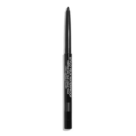 Chanel Stylo Yeux Waterproof 48-Or Antique eyeliner pencil with gold finish, displayed with its cap and sleek packaging.