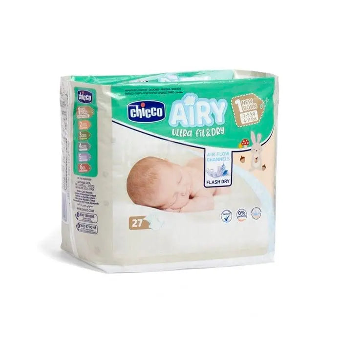 Jag Couture London - New York Chicco Airy 27 Nappies T1 2-5 kg