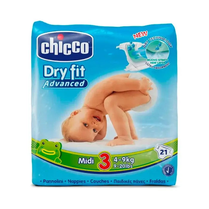 Jag Couture London - New York Chicco Airy Midi Nappy 4-9kg Size 2