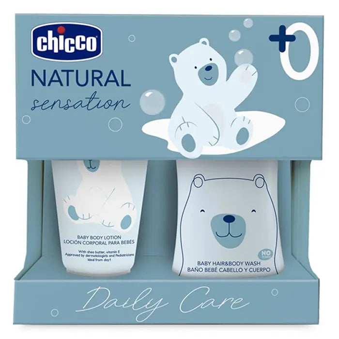 Chicco Natural Sensation Hygiene &amp; Bath Set 2 Pieces Jag Couture London - New York