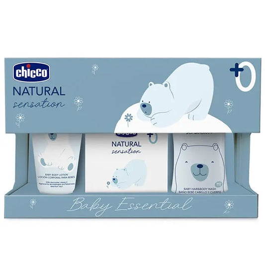 Chicco Natural Sensation Toiletry &amp; Bath Set 3 Pieces Jag Couture London - New York