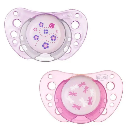 Chicco Physio Air Rubber Pacifier Rose 0-6m 2 Units Jag Couture London - New York