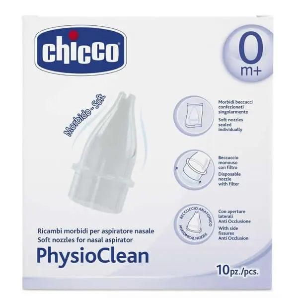 Jag Couture London - New York Chicco PhysioClean Soft Nozzles For Nasal Aspirator 0M+ 10 Units