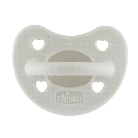 Grey Chicco Physioforma Luxe 2-6M baby bottle nipple by Jag Couture London New York, designed for infants.