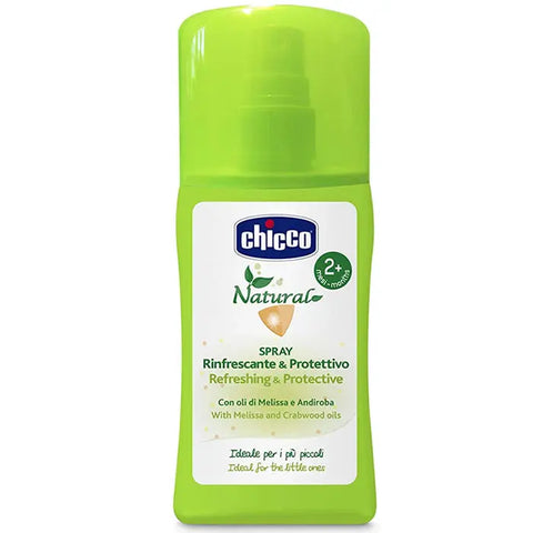 Chicco Protector Natural Spray for babies, 100ml, from Jag Couture London - New York, featuring a sleek bottle design.