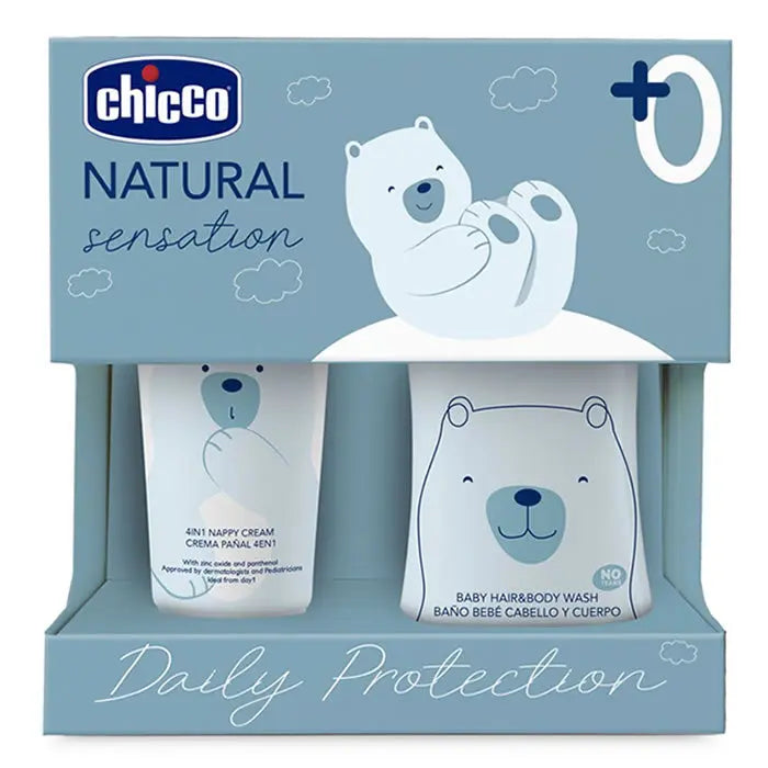 Chicco Sensation Natural Hygiene and Nappy Set 2 Pieces Jag Couture London - New York