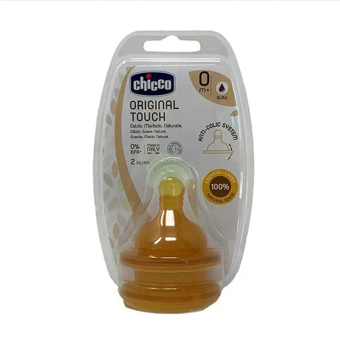 Chicco Original Touch 0m baby pacifiers, 2-pack, designed for newborns, by Jag Couture London New York.