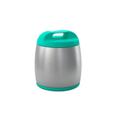 Blue Chicco thermos food carrier with insulated design, from Jag Couture London New York, ideal for transporting baby food.