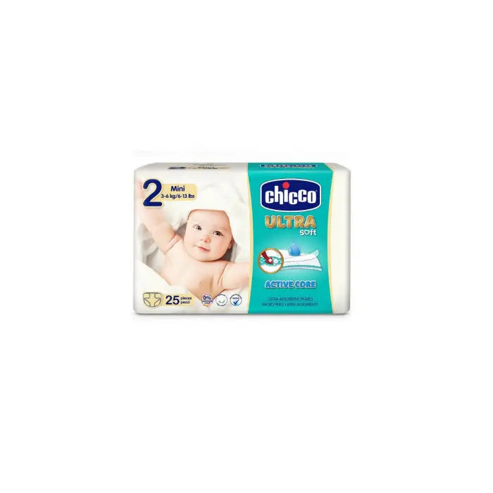 Chicco Ultra Soft Newborn Diapers 3-6Kg 25 Units Jag Couture London - New York