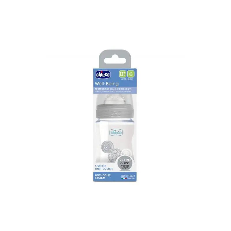 Chicco Well-Being Neutral Glass Bottle 150ml Jag Couture London - New York