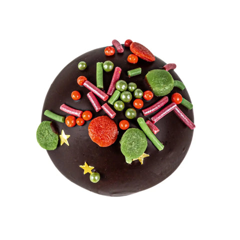 Christmas pudding truffle balls with oatmilk ganache in dark chocolate, by Jag Couture London New York, 12.8g.