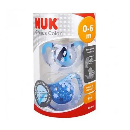 Chupete Genius Color Talla 1 Silicona 2 Unidades Nuk Jag Couture London - New York