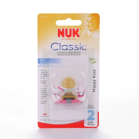 Latex baby pacifier Nuk T2 Dia by Nukete, with Jag Couture London and New York branding, shown in the image.