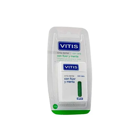 Dental floss Vitis Fluor and Menta by Jag Couture London New York, 50 meters of mint-flavored dental tape.