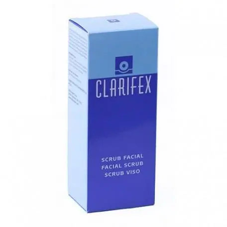 Jag Couture London New York Clarifex Facial Scrub in 50ml tube, showing the product and packaging on a neutral background.
