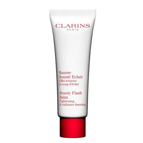 Clarins Beauty Flash Balm 50ml jar with sleek packaging, designed for instant skin revitalization and brightening.