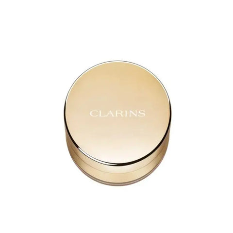 Clarins Ever Matte loose powder in shade 01 Universal Light, displayed with packaging, for a matte, smooth finish.