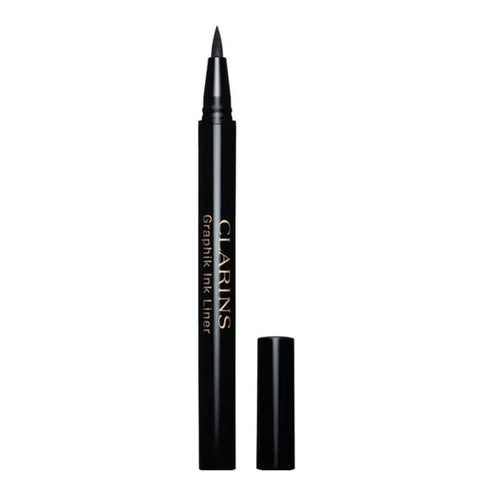 Clarins Graphic Ink Liner 01 Black in 0.4ml tube with a sleek applicator, displayed alongside packaging from Jag Couture London New York