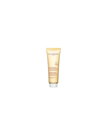 Clarins Hydrating Gentle Foaming Cleanser in 125ml bottle, suitable for sensitive skin, with a gentle, hydrating formula.