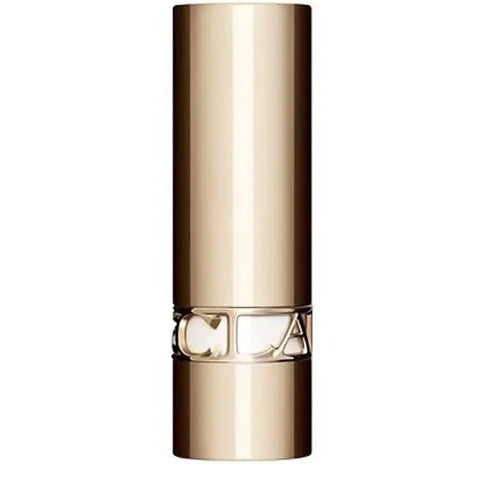 Clarins Joli Rouge L'Écrin Gold lipstick in a luxurious gold case, with elegant packaging showcasing the vibrant shade.
