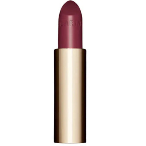 Clarins Joli Rouge Satin 744 Soft Plum lipstick refill in 3.5g, with sleek packaging and soft plum shade.
