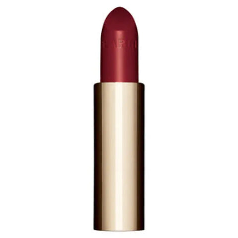 Clarins Joli Rouge Satin lipstick refill in Burgundy Lily shade, 3.5g, with packaging and branding from Jag Couture London New York
