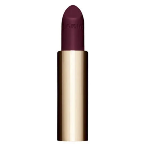 Clarins Joli Rouge Velvet La Recharge in Soft Plum 3.5g, featuring the lipstick with sleek packaging from Jag Couture London.