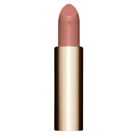 Clarins Joli Rouge Velvet La recharge lipstick in shade 785V Petal Nude, 3.5g, with sleek packaging and natural nude color.