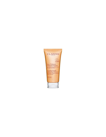 Clarins One-Step Gentle Exfoliating Cleanser with Orange Extract in 125ml bottle, suitable for sensitive skin.