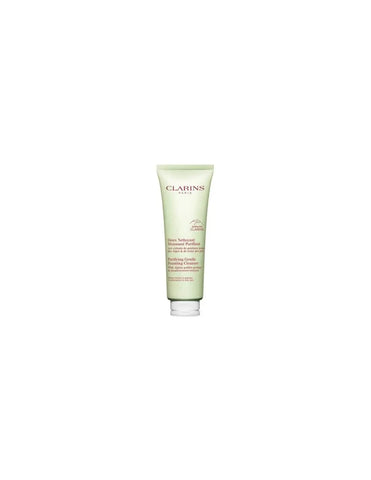 Clarins Purifying Gentle Foaming Cleanser 125ml in a white tube, designed for gentle facial cleansing.