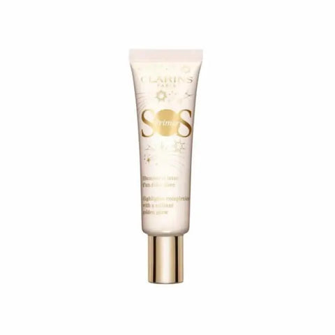 Clarins SOS Primer Base Golden Glow limited edition 2024, with a radiant, luminous finish, presented in elegant packaging by Jag Couture London.
