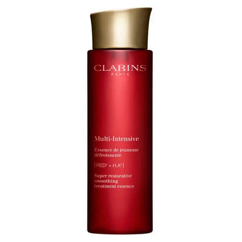 Clarins Super Restorative Smoothing Treatment Essence 200ml bottle with elegant packaging from Jag Couture London New York.