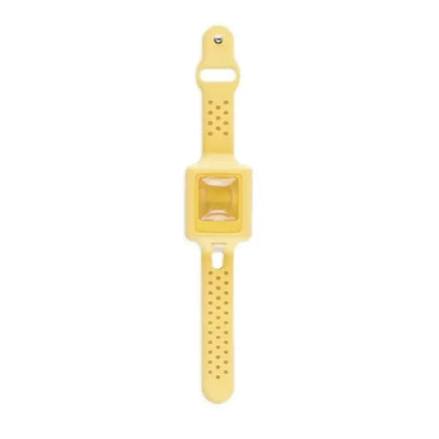 Yellow hydroalcoholic gel bracelet from Cleands by Jag Couture London New York, stylish accessories with hand sanitizer gel.