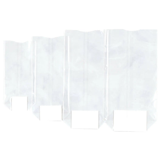 Clear block bottomed cello bags - 120 x 275mm Jag Couture London - New York