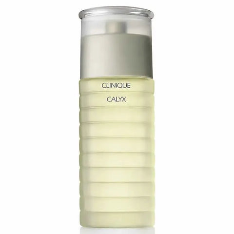 Clinique Calyx Exhilarating Fragrance Spray 50ml featuring the elegant bottle with floral design and sleek cap.