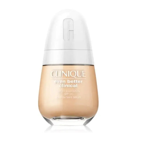 Clinique Even Better Serum Foundation SPF20 in WN04 Bone, 30ml, with a sleek bottle and applicator for even skin tone.
