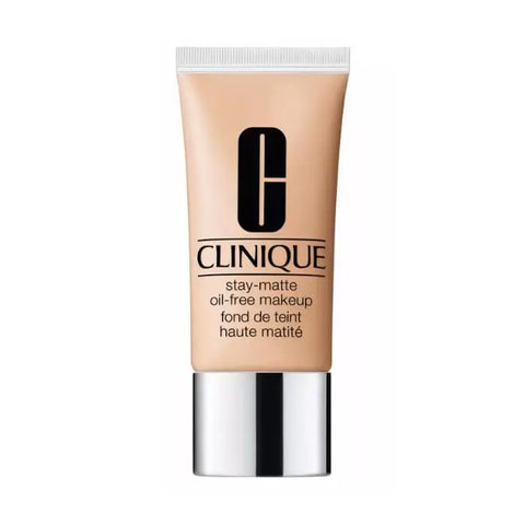 Clinique Stay Matte Oil-Free Makeup in shade 10 Alabaster, 30ml bottle, with sleek packaging from Jag Couture London New York.