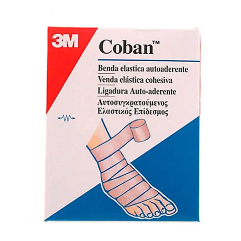 White Coban Vendasan bandage measuring 4.5x7.5cm, flexible medical wrap by Jag Couture London New York.
