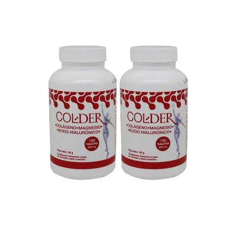 Jag Couture London New York Colder Collagen 180 tablets, showing the bottle and label with collagen details.