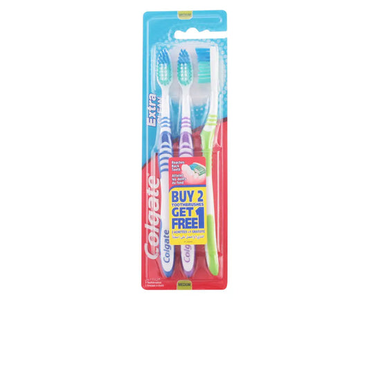 Colgate Extra Clean Medium Toothbrush 3 Units Jag Couture London - New York