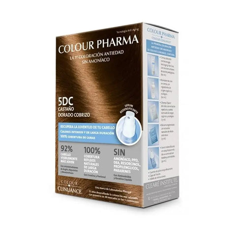 Jag Couture London-New York Colour Pharma Colour Clinuance DC5 Castaño Dorado hair dye in a rich golden brown shade.