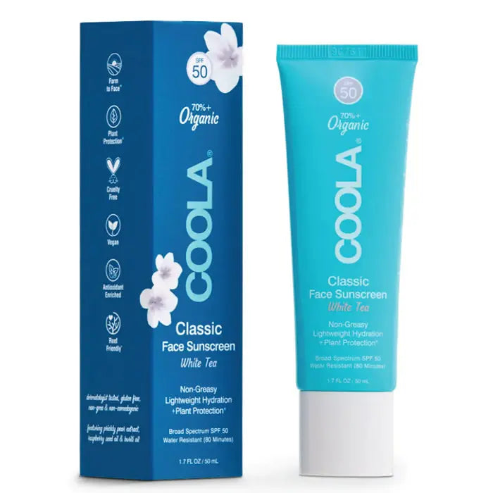 Coola Classic Face Organic Sunscreen Lotion White Tea Spf50 50ml Jag Couture London - New York