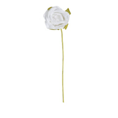 White rosebud decoration - 8.5cm x 2cm