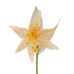 Light orange lily flower decoration 16 x 7cm
