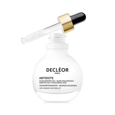 Decléor Antidote Serum 30ml in a glass bottle with dropper, skincare product from Jag Couture London New York.