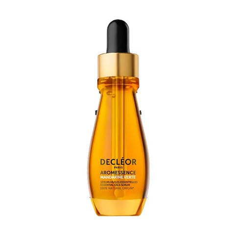Decléor Aromessence Green Mandarin Oil Serum 15ml, a natural skincare product with fresh citrus packaging.