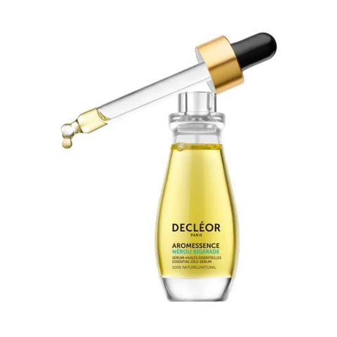 Decléor Aromessence Neroli Bigarade serum-huile in a 15ml bottle, featuring a clear glass container with a dropper cap.